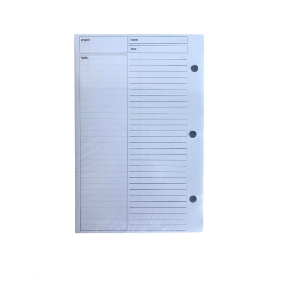 Staples Project Ruled Refill Sheets for 5 1/2 x 8 1/2 Binders 100 Sheets x 2 - Picture 2 of 2